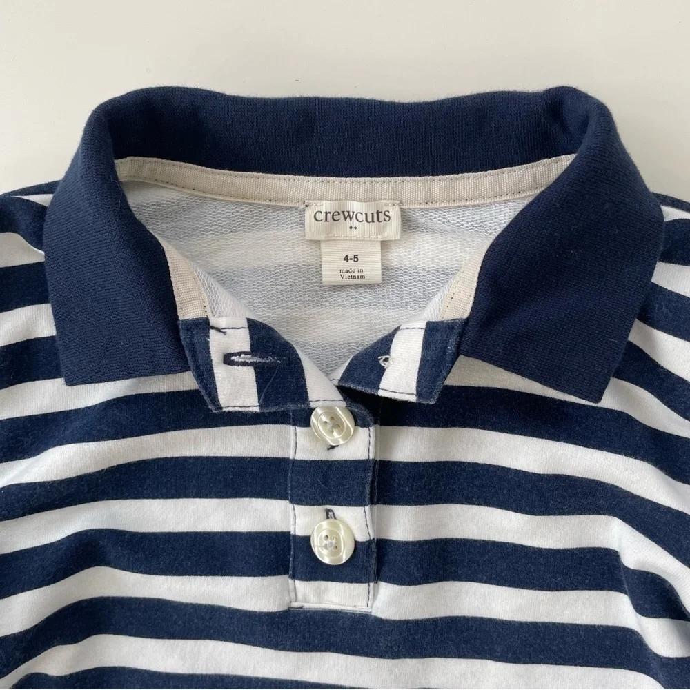 J.Crew Crewcuts Girls Navy White Striped Jeans Outfit LOT OF TWO Size XS, 4/5